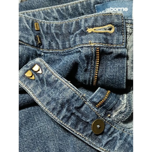 Liz Claiborne Jeans Womens Size 12 Trouser Fit Blue Denim - Picture 9 of 13